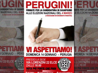 CasaPound Umbria raccolta firme per la presentazione delle liste