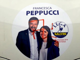 Atto vile contro Francesca Peppucci, Lega, svastica disegnata al contrario