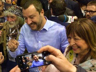 Ministro Salvini e Tesei sopralluogo su statale 318 a Valfabbrica 