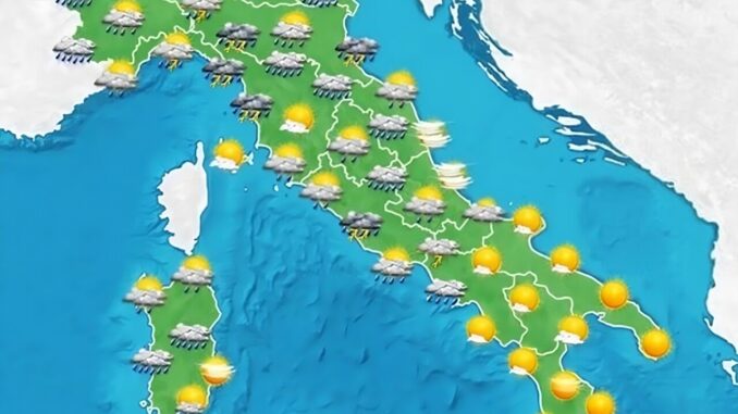 Le previsioni meteo sull'Umbria e sul territorio nazionale
