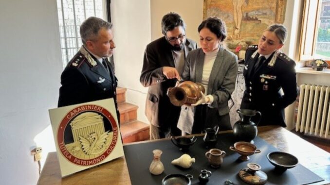 Carabinieri tutela patrimonio restituiscono beni al museo di Spoleto