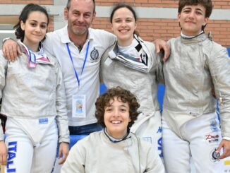 La squadra di sciabola del CSTR Serie A1 ai Campionati Italiani 