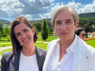 Vittoria Ferdinandi, la candidata sindaca di Perugia, incontra Ada Colau, l'ex sindaca di Barcellona
